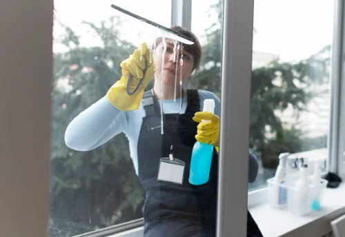 Nettoyage de vitres intérieures et extérieures au Mesnil-Théribus